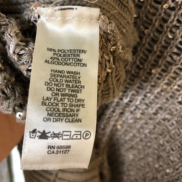 DKNY knit sequin oversized slouchy sweater size M - Picture 6 of 8